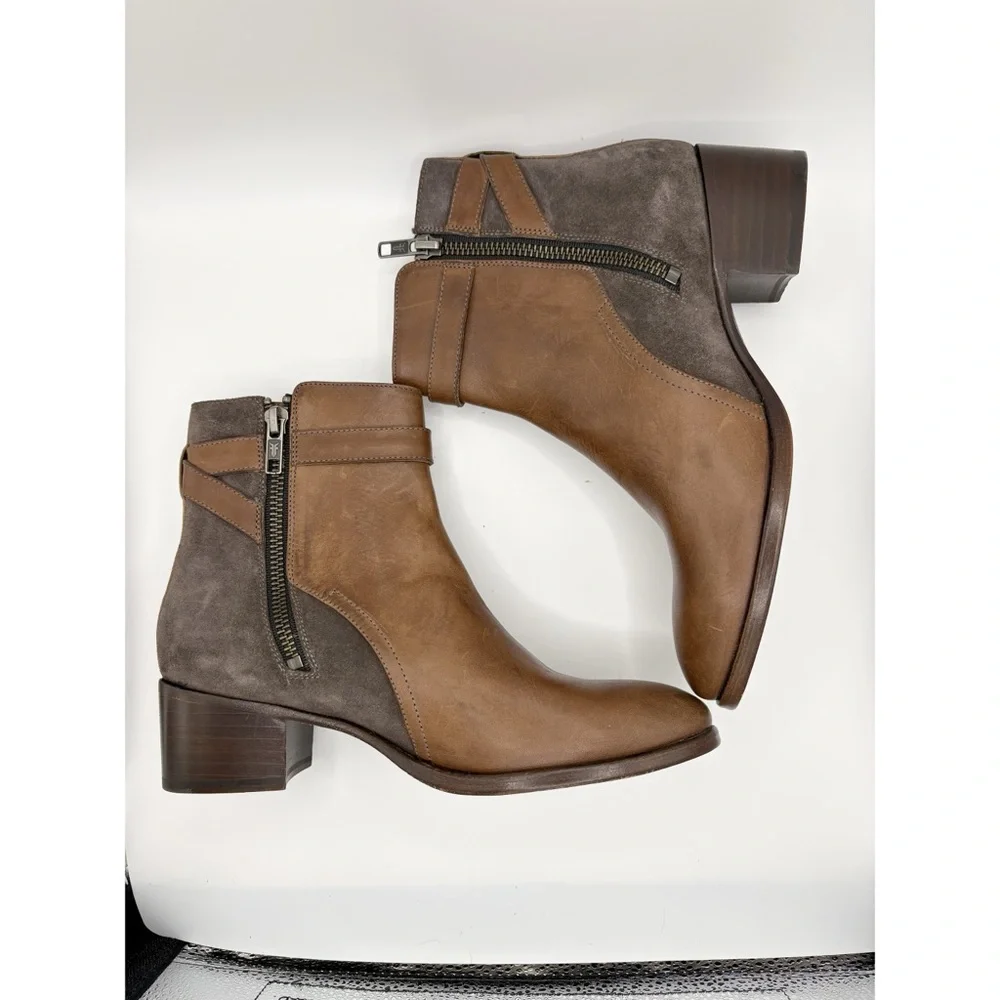 The Frye Company Leather and‎ Suede Ankle Booties